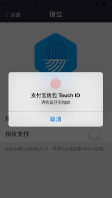 苹果手机怎么通过支付宝开通指纹支付 开通流程详解4.png
