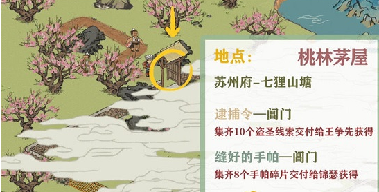 《江南百景图》江南大盗活动之盗圣落网材料位置介绍