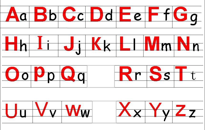 abcdefg26个字母表大小写图文分享