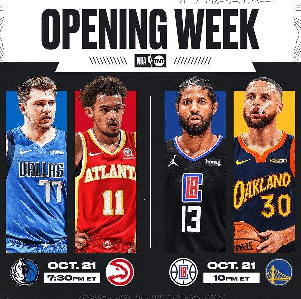 NBA公布新赛季揭幕战赛程