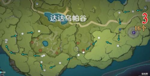 《原神》松茸分布最多位置采集路线图一览5