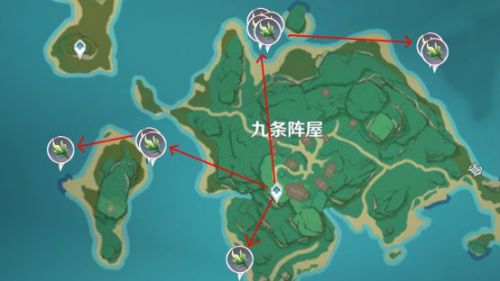 《原神》海草采集地点最多分布路线图一览9