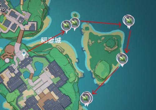 《原神》海草采集地点最多分布路线图一览8