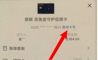掌上生活怎么查询卡号